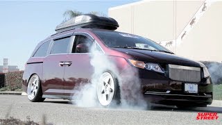 1000hp Bisimoto Honda Odyssey Van Burnouts [upl. by Rodge136]