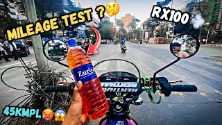 Yamaha RX100 Mileage Test  shocking result ￼😱viral yamaha [upl. by Notled176]