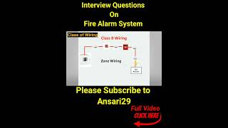 Classes of Wiring in Fire Alarm System firealarmsystems youtubeshorts interview [upl. by Pacorro]