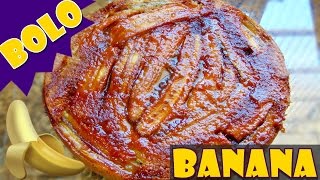 COMO FAZER BOLO DE BANANA SIMPLES E DELICIOSO  Menino Prendado [upl. by Rickart]