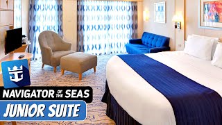 Navigator of the Seas  AftFacing Junior Suite Tour amp Review 4K  Royal Caribbean [upl. by Casteel]