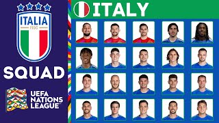 ITALY Squad For UEFA Nations League 202425  Italy  FootWorld [upl. by Laenaj]