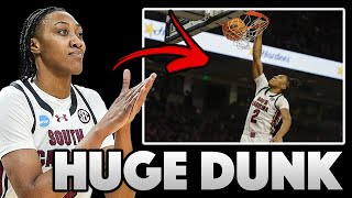 HUGE DUNK As South Carolina Destroy Hailey Van Liths TCU [upl. by Tamar]