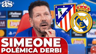 SIMEONE la POLÉMICA del DERBI y sus PALABRAS sobre COURTOIS  ATLÉTICO DE MADRID vs REAL MADRID [upl. by Nylleoj]