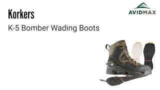 Korkers K5 Bomber Wading Boots Demonstration and Review  AvidMax [upl. by Onateyac40]