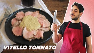 VITELLO TONNATO con ricetta di DAVIDE SCABIN  Salsa tonnata senza maionese [upl. by Wolfram391]