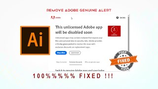 HOW TO REMOVE ADOBE GENUINE SERVICE ALERT EASY AND SAFE ADOBE ILLUSTRATOR  100 WORKING TAMIL [upl. by Remus815]