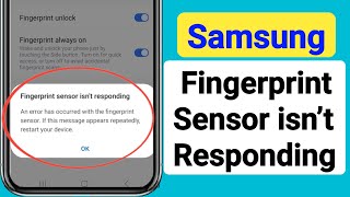 How To Fix Samsung Fingerprint Sensor Isnt Responding Problem [upl. by Rye]