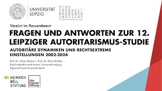 Vereint im Ressentiment – Fragen und Antworten zur 12 Leipziger Autoritarismus Studie [upl. by Joashus464]