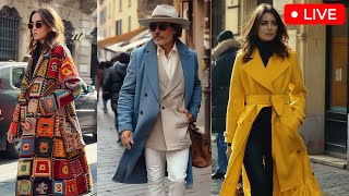 Start of Milan Fashion Week 2024 How people dress on Milans most fashionable street Street Style [upl. by Georgy48]