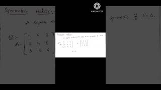 class11 MatricesSymmetric Matrix [upl. by Ynnek623]