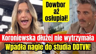 Koroniewska dłużej nie wytrzymała Wpadła nagle do studia DDTVN a Maciej Dowbor aż osłupiał [upl. by Even]