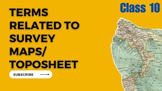 ICSE Class 10  Geography  Survey Maps  Important Terms [upl. by Sidky]