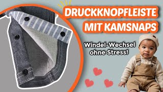 Druckknopfleiste annähen WindelWechsel ohne Stress [upl. by Ayt330]