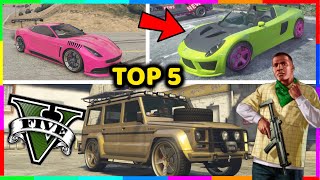 Donde ENCONTRAR 5 COCHES de LUJO TUNEADOS en GTA 5 Modo Historia Ubicaciones de Coches DEPORTIVOS [upl. by Arbrab]