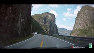 Auto trip on amazing Norwegian roads Forsand  Odda [upl. by Anileda794]