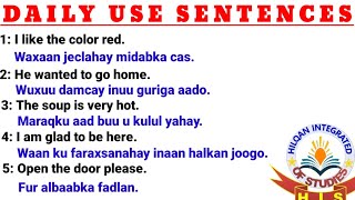 english to somali  daily use sentences  english Iyo Somali [upl. by Llertnor]