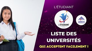 Les universités qui acceptent facilement les étudiants étrangers [upl. by Ahern]