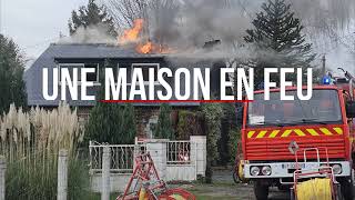 Une maison en feu à Boué [upl. by Eiffub]