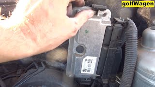 VW Polo 9N Engine ECU removal [upl. by Nosna]