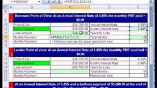 Excel Finance Trick 3 PMT function Lender or Borrower [upl. by Eigriv758]