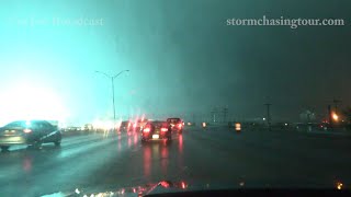 March 2nd 2023 Dallas Texas Power Flashes and Accidents During Tornado Warning [upl. by Arahsal592]