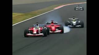 2003 Japanese Grand Prix  R Schumacher Spins Audio TVN [upl. by Livesay997]