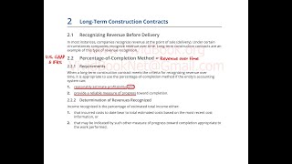 IFRS 15 Long term construction   of completion العقود طويلة الأجل [upl. by Al665]