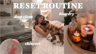 SUNDAY RESET ROUTINE  full house speed clean skincare routine amp lots of self care 💕 [upl. by Ranna]