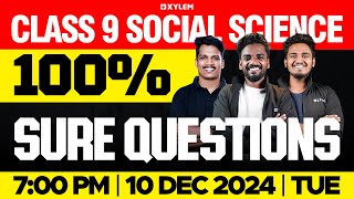 Class 9 Social Science  100  Sure Questions  Xylem Class 9 [upl. by Bilow]