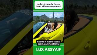 WANITA INI MENGELUH KARENA MOBIL FERARRI MILIK TEMANNYA SEMPIT shorts [upl. by Marysa]