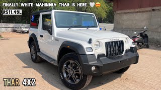 Finally New Mahindra Thar White Colour is here 🤍 😍 2023 Thar Lx 4x2 Diesel 15L  Rs 1149L 🔥 [upl. by Lladnor524]