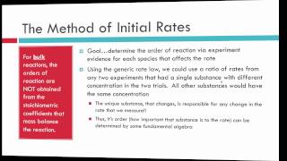 Chemical Kinetics Method of Initial Rates First Example [upl. by Uzzi]