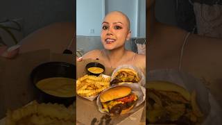 SHAKE SHACK BETTER THAN INNOUT🍔 shorts mukbang burger [upl. by Colline]