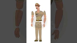 Police Character  Adobe animate cc  2D Character  Animation tutorial anime [upl. by Anselmo]