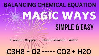 How to BALANCE C3H8  O2  CO2  H2O by Hit amp Trial Method balancingchemicalequations [upl. by Names]