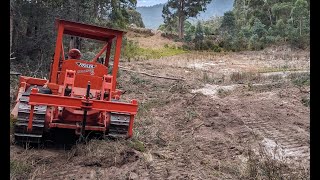 Clearing dam scrub with the old Fowler Challenger [upl. by Alamaj]