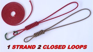 Single Strand 2 Closed Loops  Make a West Country Whipping Paracord Lanyard  Key Fob  DIY CBYS [upl. by Mensch537]