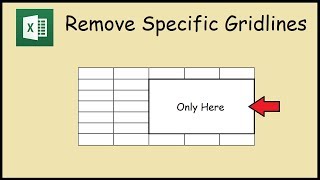 How to Remove Gridlines from Specific Cells in Excel [upl. by Eelame17]