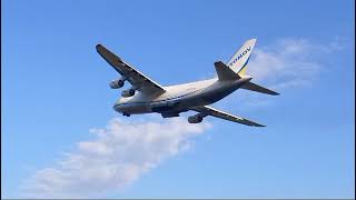 Antonov 124 take off from East Midlands airport May 2nd [upl. by Almeeta936]