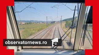 Minunea de pe calea ferată din România un tren chinezesc a atins 176 kmh pe un tronson modernizat [upl. by Ynneb]