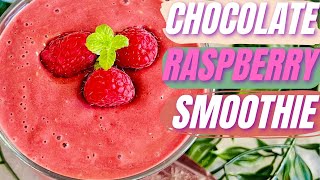 High Protein Raspberry Chocolate Smoothie [upl. by Nnaeinahpets]