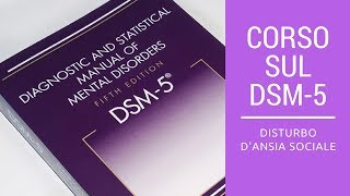 Disturbo dansia sociale DSM5 [upl. by Karrah]