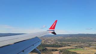 Landing at Gardermoen with Norwegian LNENS [upl. by Yraeg]