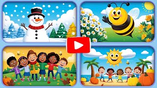 Seasons Song for Children  Nursery rhymes  Kids songs kidslearning [upl. by Drageruaeb82]