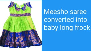 Sudeeksha GMR talentsmeesho saree converted to baby long frock [upl. by Valerie]