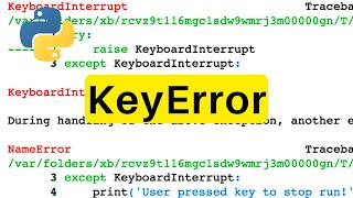 KeyError  Python  Tutorial [upl. by Eener]