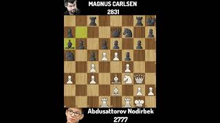 Magnus Carlsen vs Abdusattorov Nodirbek  Tata Steel Rapid Chess 2024 [upl. by Iilek921]