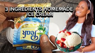 HOW TO MAKE ICE CREAM 🍨 2024 Three ingredients homemade icecream [upl. by Carisa]