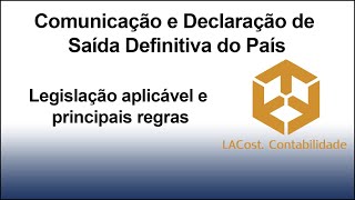 Comunicação e declaração de saída definitiva do país como fazer regras preencher passo a passo [upl. by Sergius]